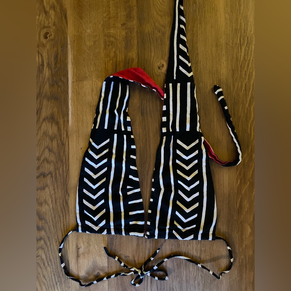 Tribal Pattern Halter Tie Back Top